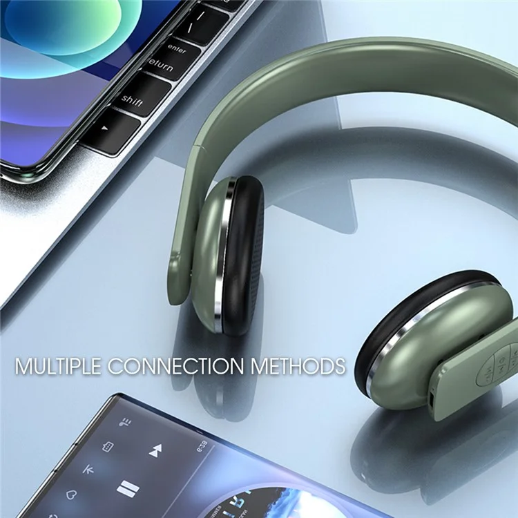 A50 Bass Stereo Wireless Headphone HIFI USB Fast Charging Bluetooth-compatible FM  Microphone Earphone Headset (CE Certificated) - White