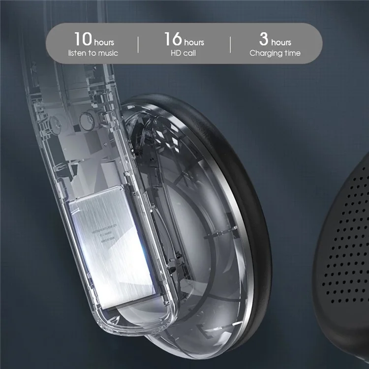 A50 Bass Stereo Wireless Headphone HIFI USB Fast Charging Bluetooth-compatible FM  Microphone Earphone Headset (CE Certificated) - White