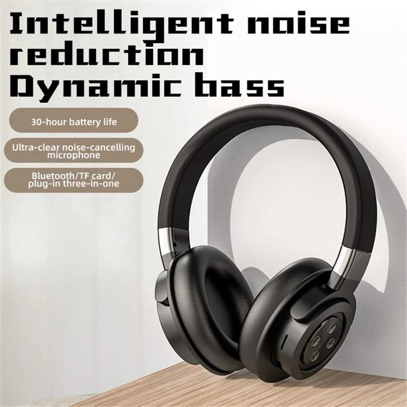 A51 Gaming Headset Bluetooth-compatible Audio Wireless Headphone with Microphone for PC Laptops HiFi Earphone Support USB Charging - Blue