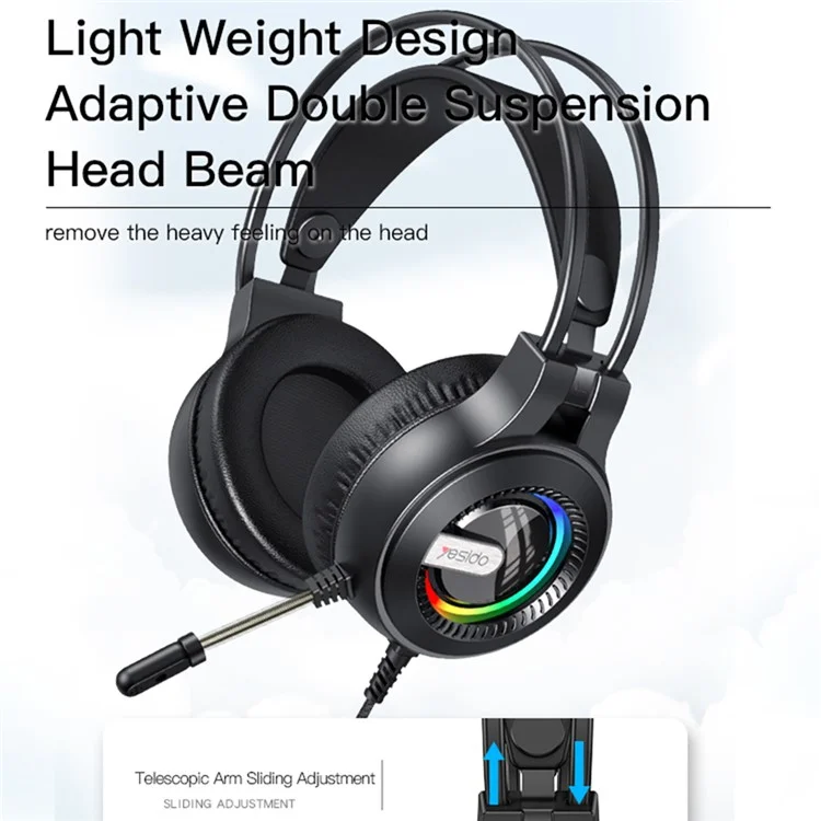 Yesido EK02 Computer Gaming Headset Headphone Over-ear Ohr Earhone Mit Mikrofon