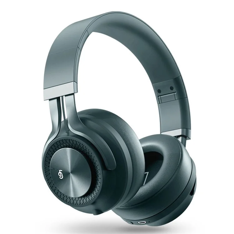 FINGERTIME Wireless Headset Foldable Bluetooth-compatible ANC Noise Cancelling Stereo Music Headphone - Blackish Green