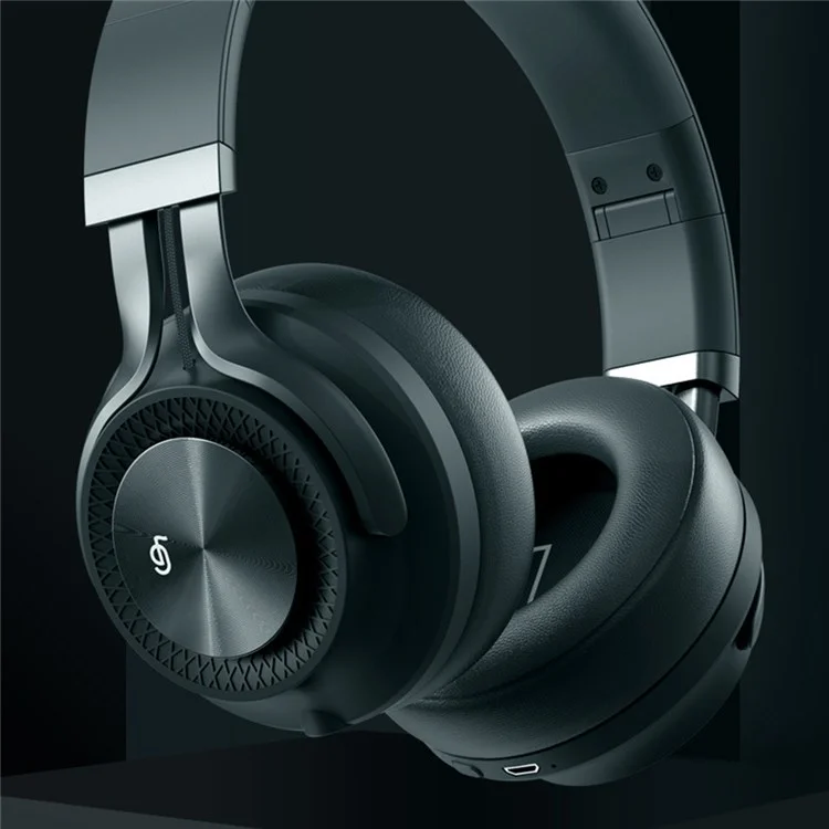 FINGERTIME Wireless Headset Foldable Bluetooth-compatible ANC Noise Cancelling Stereo Music Headphone - Blackish Green