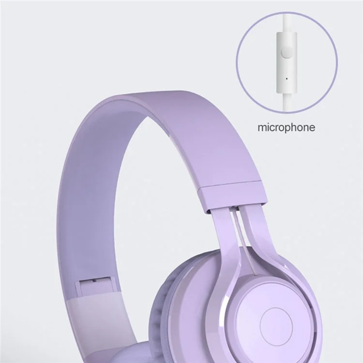 BT06C Falten Sie Drahtloses Headset Bluetooth-Kopfhörer Mit LED Light Hi-Fi-Stereo-Sound-Kopfhörer Zum Auflisten Von Musik/Anschauen Von Filmen - Rosa