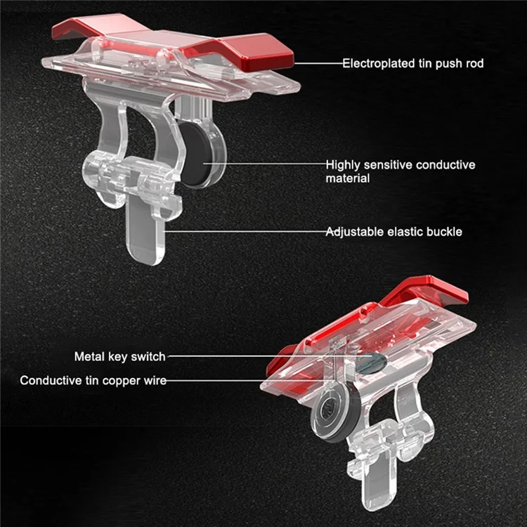 E9 2PCS Игра Мобильного Телефона Игра На Джойстике Для Джойстика Для PUBG STG FPS TPS Кнопка Съемки Кнопки Огня Game Game (ABS+Alecloplating)