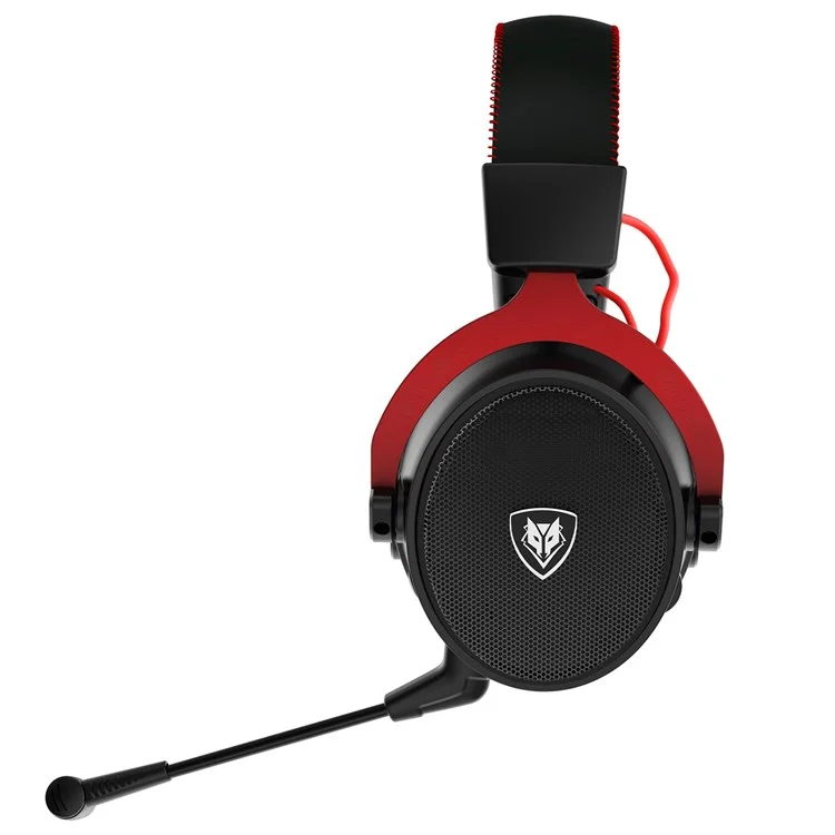 NUBWO G07 2.4G Gaming-Headset Kabellose Kopfhörer mit Rauschunterdrückung Mikrofon Stereo-Funkkopfhörer für PC, Laptops, PS4, PS5, Nintendo Switch - Schwarz / Rot