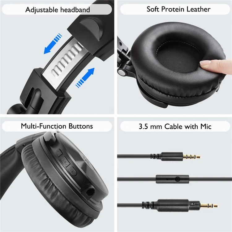 ONEODIO Pro-C Bluetooth Folding Wireless/Wired Headphone Stereo Music Gaming Monitoring Headset
