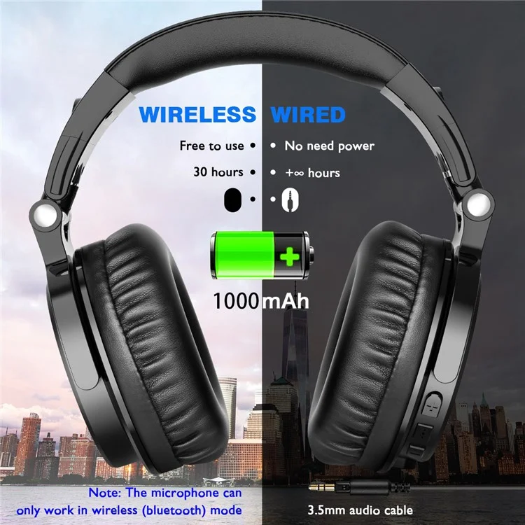 ONEODIO Pro-C Bluetooth Folding Wireless/Wired Headphone Stereo Music Gaming Monitoring Headset