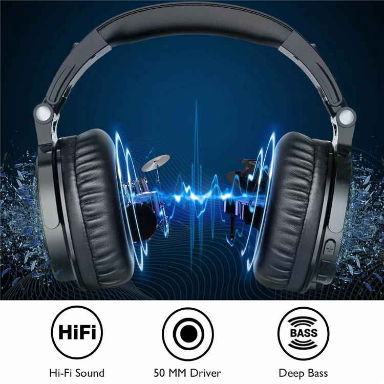 ONEODIO Pro-C Bluetooth Folding Wireless/Wired Headphone Stereo Music Gaming Monitoring Headset