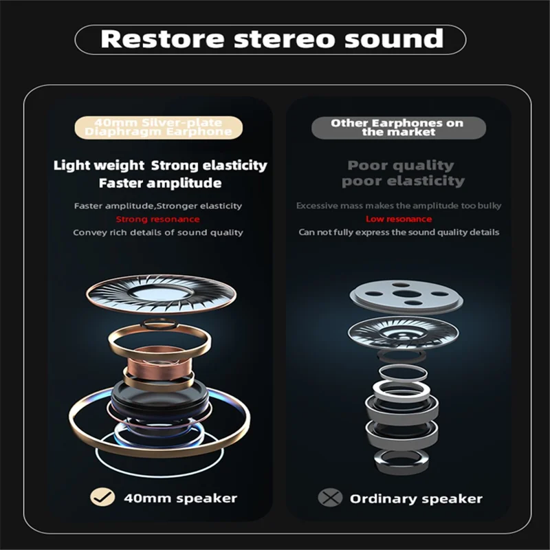 EL-A2 Folding Gaming Headset Graffiti Cool Headphone with Microphone Head-Mounted Bluetooth-compatible Earphone - Pink