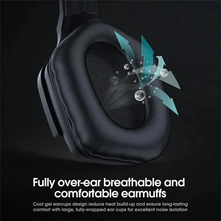 ONIKUMA B60 Wireless Gaming Headset Over-ear Noise Cancelling 2.4G Bluetooth-compatible Lighting Headphone for PS4 PS5 Computer Type C Phone