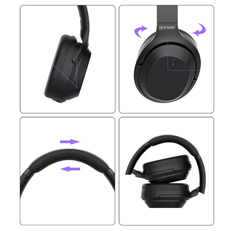 Gorsun MA98 Stereo-sound Bluetooth Headset Anc+enc-geräusch-stornierung Over-ear-kopfhörer