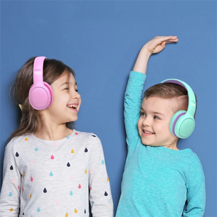 GORSUN E66 85 / 94dB Volume Limit Over-ear Bluetooth-compatible Headset Children Foldable Headphone - Blue