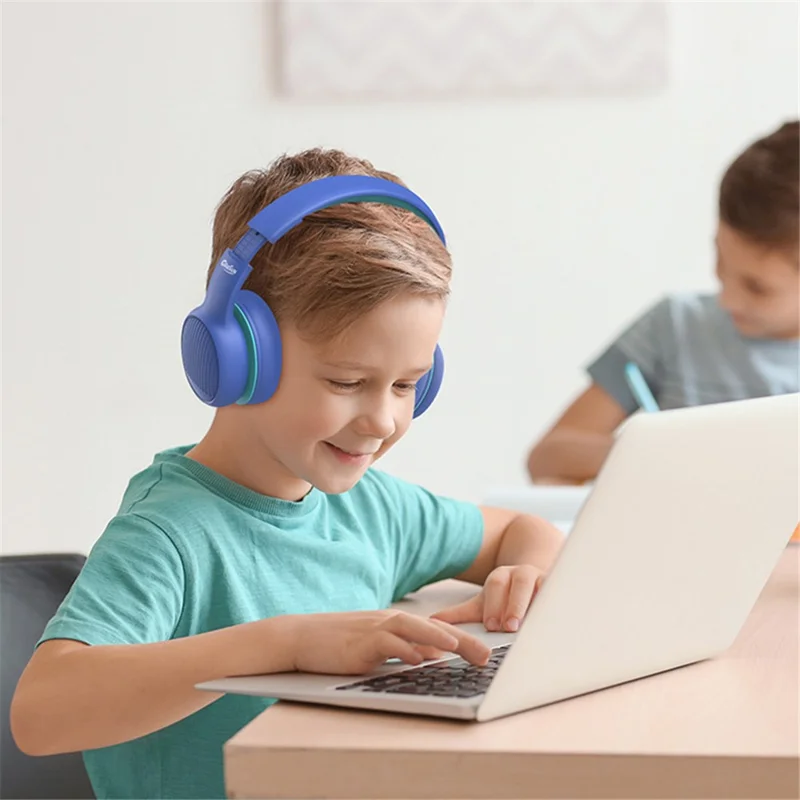 GORSUN A66 3.5mm Wired Earphones 85 / 94dB Volume Limit Over-ear Headset Children Foldable Headphone - Black