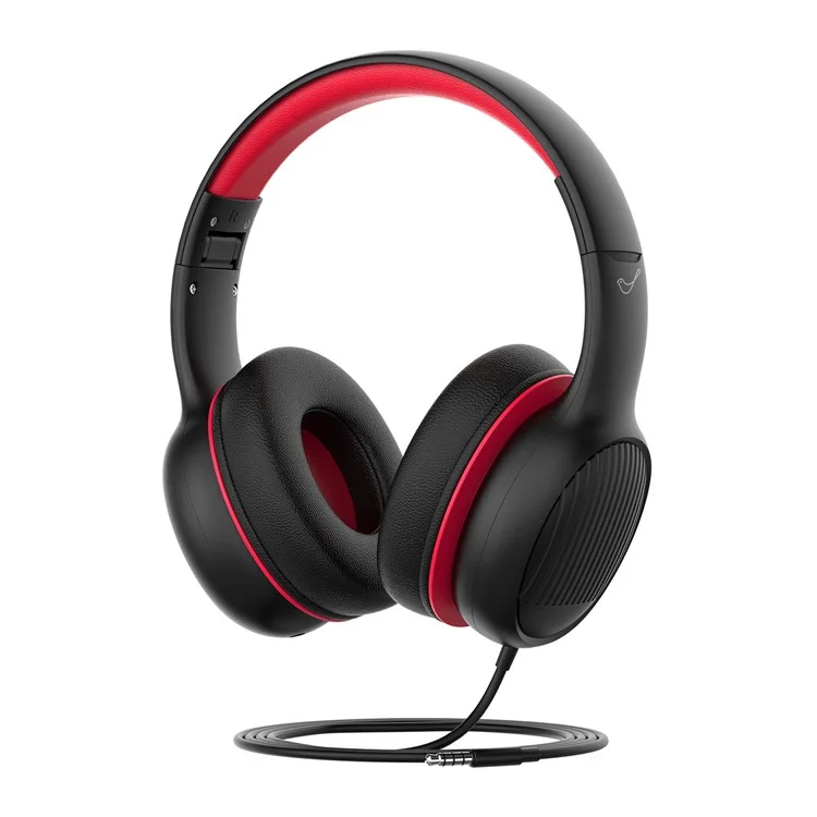 Gorsun GS-E66V Niños Auriculares Con Cable de 3.5 mm Con Orejas de Gato Desmontables Decoración Auriculares Plegables Para Niños - Negro