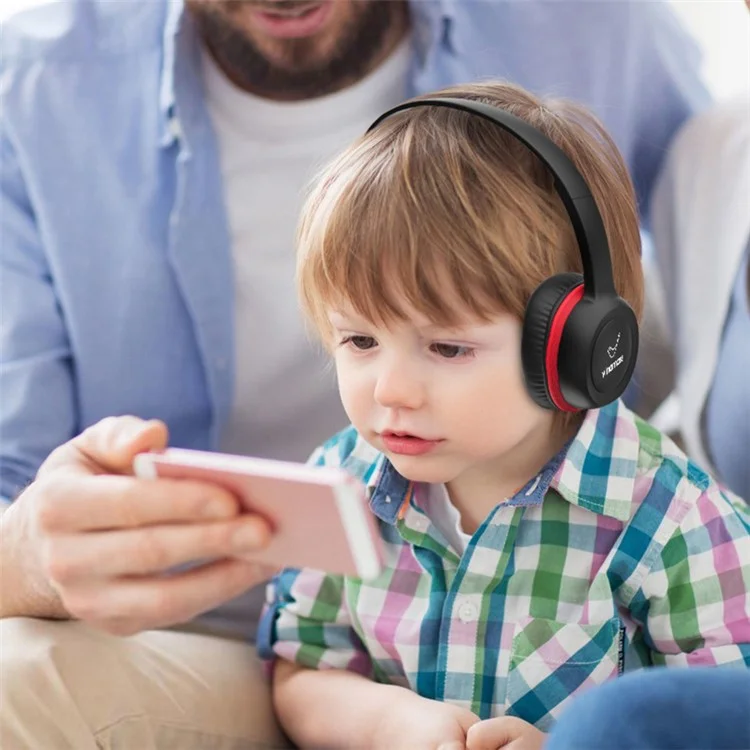 Vinamass A63 Wired Kids Headphone Установленная Повязка на Голову Hifi Music 85db Kids Harpet - Пурпурный