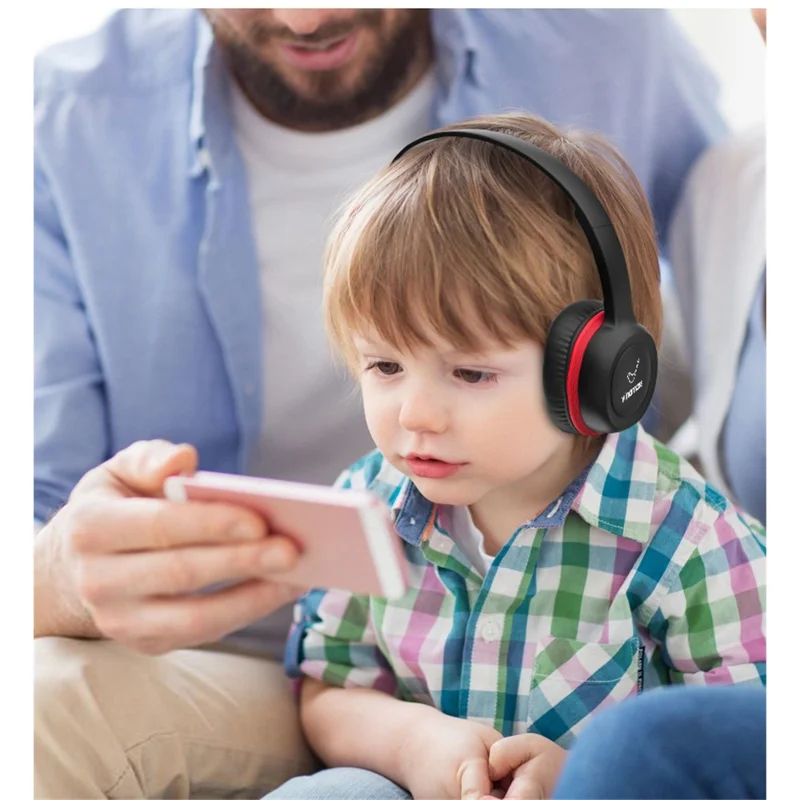 VINAMASS A63 Wired Kids Headphone Retractable Headband HiFi Music 85db Children Headset - Green