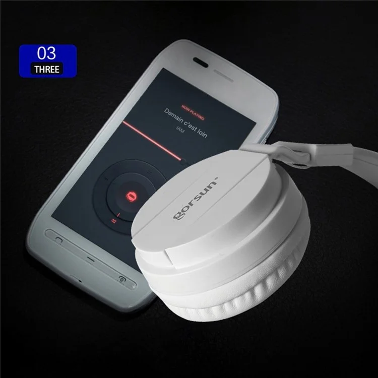 GORSUN GS-778 Fone de Ouvido Com Fio Over-ear Estéreo HiFi Som Fone de Ouvido para Crianças com Plugue AUX de 3,5mm - Laranja