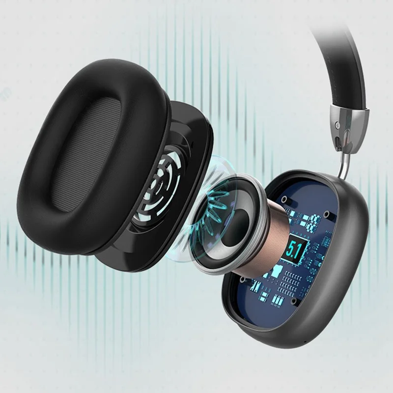 GORSUN E96 Folding Over-ear Headset Wireless Bluetooth-compatible Stereo Sound Sports Headphone - Black