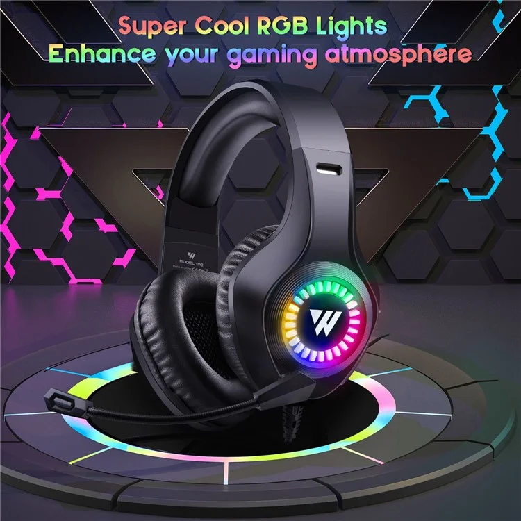 Wintory M3 Kabelgebundenes Over-ear-e-sport-kopfhörer Ergonomisches Computerspiel-headset Mit Rgb-licht