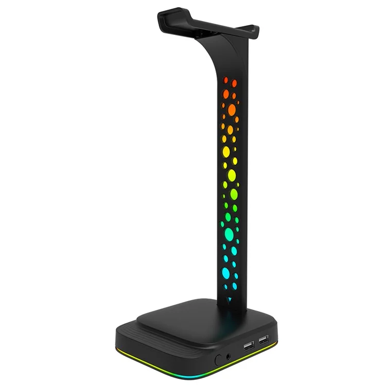 G2 RGB Stand Gaming Gaming Horme Affiliante Affioraggio Affari Appendiabiti Gancio Con 2 Caricabatterie USB e 9 Modalità Light