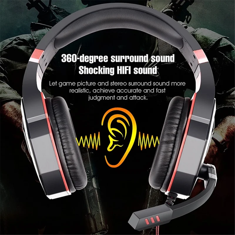 OVLENG OV-P30 Ergonomic Design E-sports Gaming Headphone 3.5mm Wired Over-Ear Headset with Rotation Microphone - Black