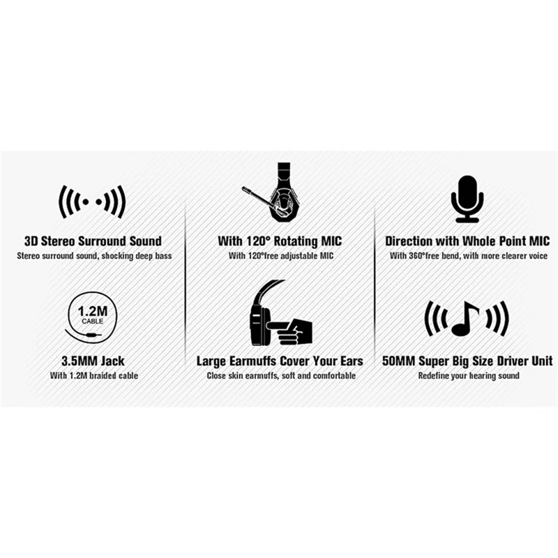 OVLENG OV-P30 Ergonomic Design E-sports Gaming Headphone 3.5mm Wired Over-Ear Headset with Rotation Microphone - Black