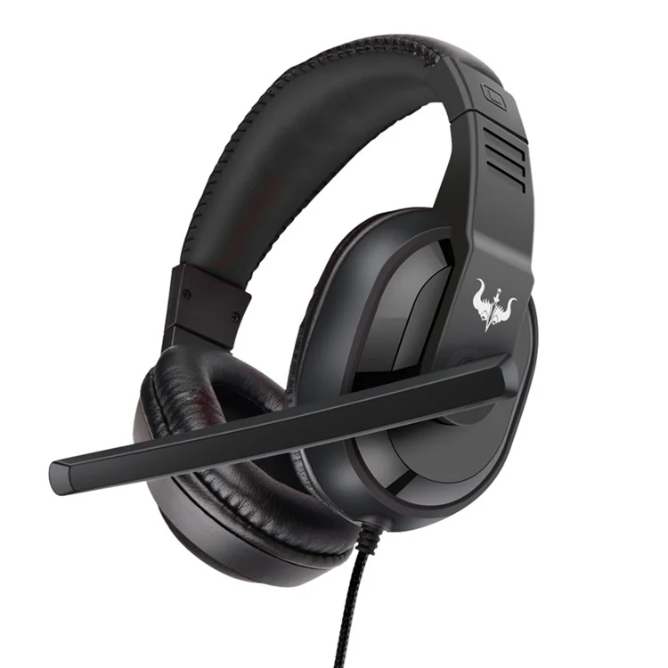 Ovleng OV-P7 Over-Ear Gaming Headphone Streeo Sound 3,5 mm PC Wired E-sports Sans Retard Casque Avec Microphone - le Noir