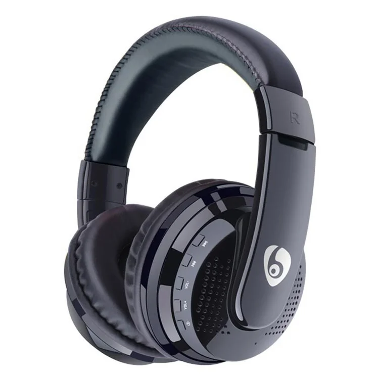 OVLENG MX-666 Wireless Bluetooth-compatible Headset Deep Bass HiFi Stereo Music Headphone Support TF Card - Black