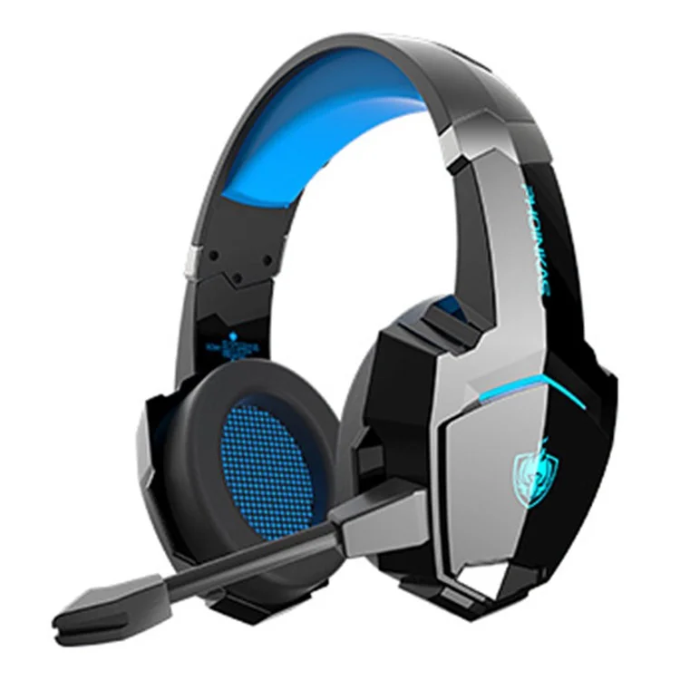 Kotion Cada G9000BT Bluetooth 5.0 Auriculares Gaming Wireless / Auriculares de Jugadores Con Cable Estéreo Sobre Los Auriculares Para Los Oídos Con Micrófonos - Negro / Azul