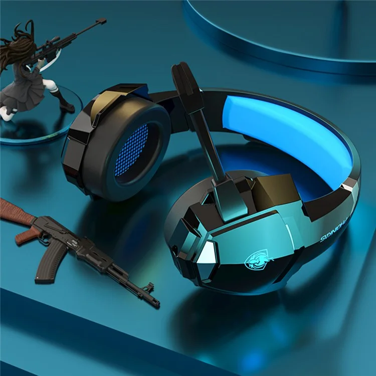 KOTION EACH G9000BT Bluetooth 5.0 Gaming Headset Wireless / Wired Gamer Headphones Stereo Over Ear Headphones with Microphones - Black  /  Blue