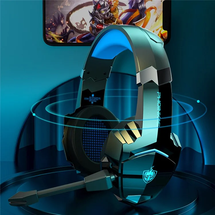 Kotion Cada G9000BT Bluetooth 5.0 Auriculares Gaming Wireless / Auriculares de Jugadores Con Cable Estéreo Sobre Los Auriculares Para Los Oídos Con Micrófonos - Negro / Azul