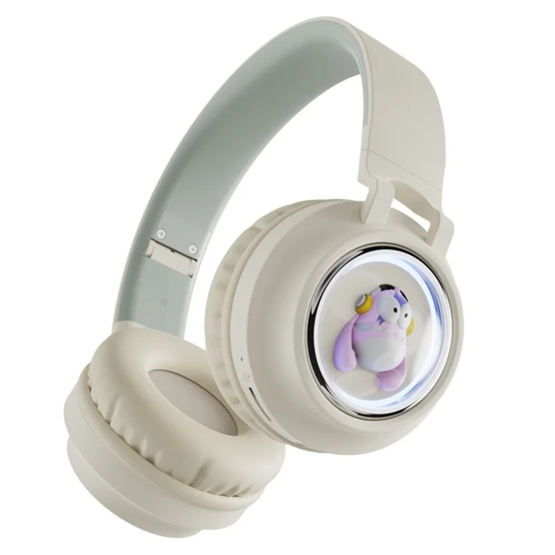 FINGERTIME Q1 BT5.3 Casque sans fil Capsule spatiale avec lumière respiratoire Casque Bluetooth pour enfants - Blanc