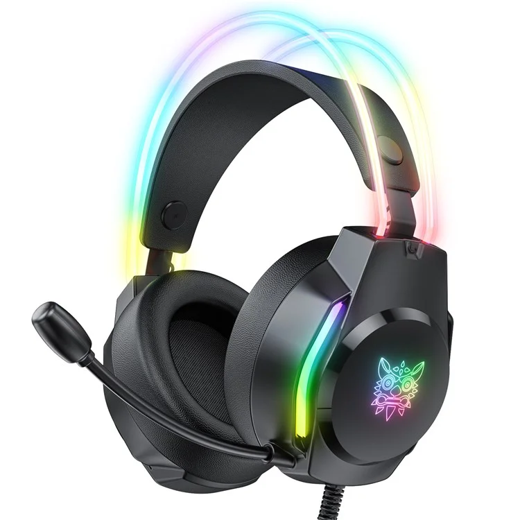 ONIKUMA X26 E-sports Gaming Headset with RGB Lighting Noise Reduction Wired Headphone - Black