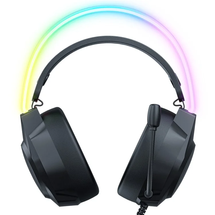 Onikuma X26 E-sports Gaming Headset Avec Rvb Éclairage Réduction Cashe Téléphonique - Noir