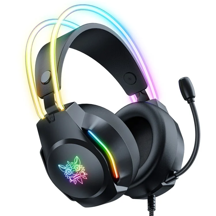 Onikuma X26 E-sports Gaming Headset Avec Rvb Éclairage Réduction Cashe Téléphonique - Noir