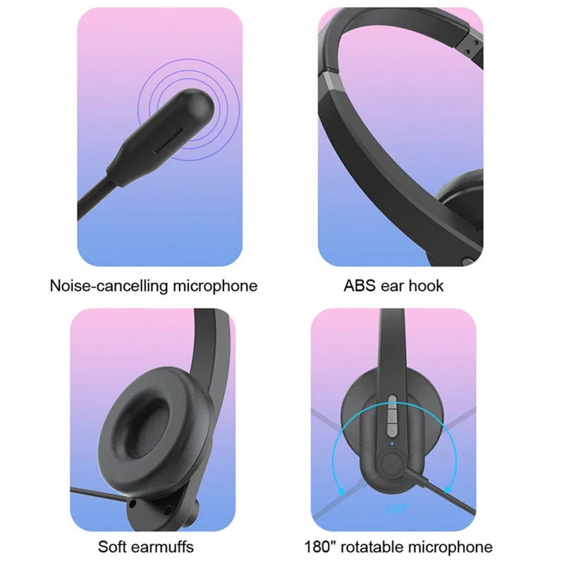 OY632 Noise-canceling Telephone Headset for Call Center Bluetooth-compatible Headphones