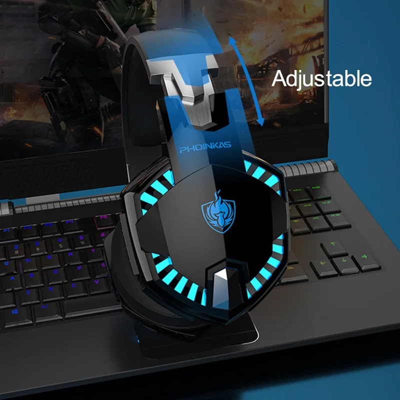 KOTION EACH G2000PRO Bluetooth-kompatibles 5.2 Headset On-Ear HiFi Stereo Wireless Wired Gaming-Headset - Schwarz+Rot
