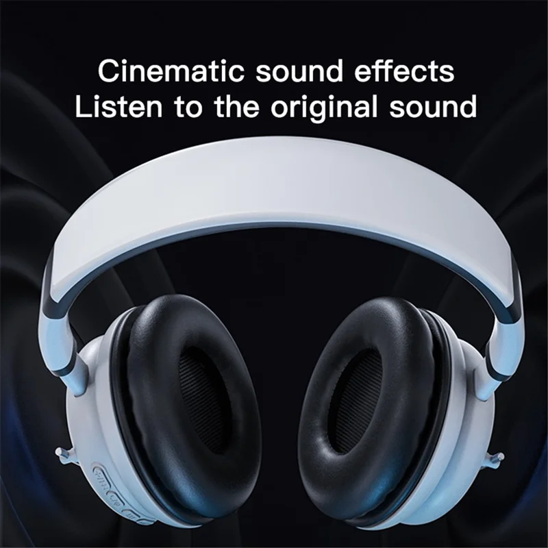 KE-29 Over-ear Wireless Bluetooth-compatible Headset RGB Light Gaming Music Headphone with Microphone - Green