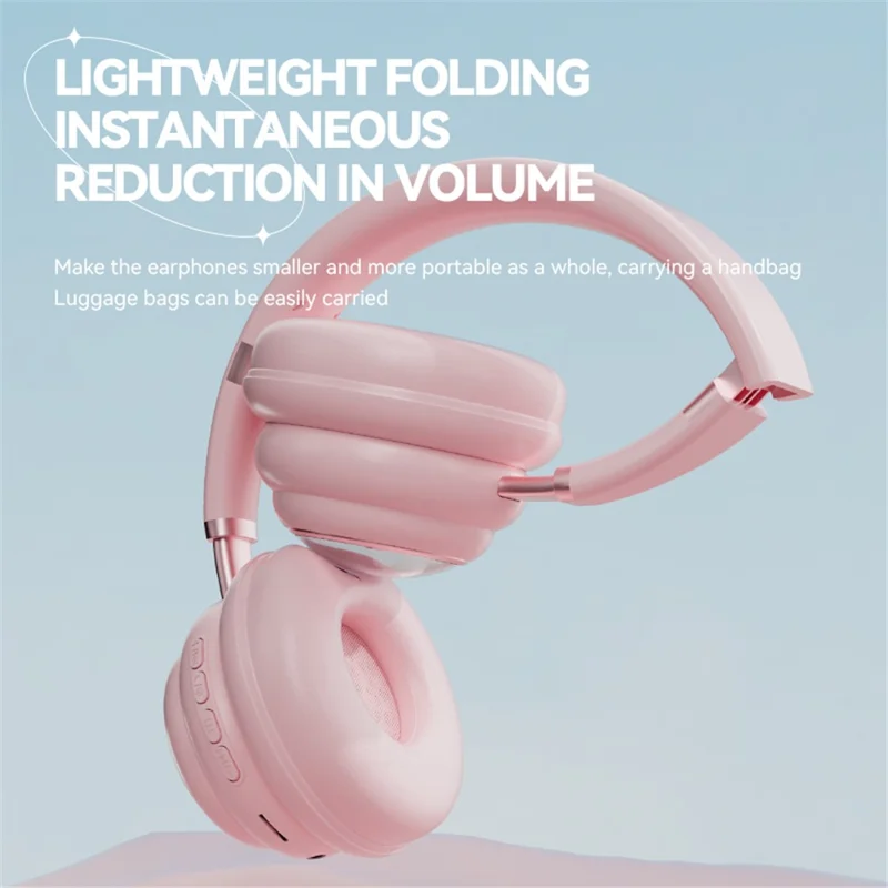 KE-30 Cat Space Capsule Design Wireless Headset RGB Colorful Light Gaming Bluetooth-compatible Headphone - Beige