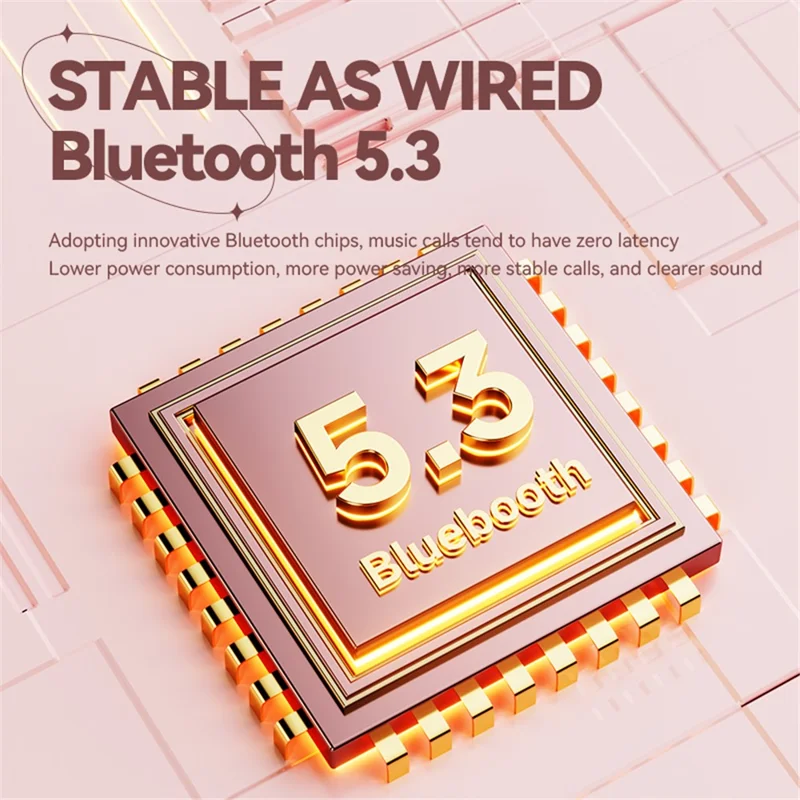 KE-30 Cat Space Capsule Design Wireless Headset RGB Colorful Light Gaming Bluetooth-compatible Headphone - Beige