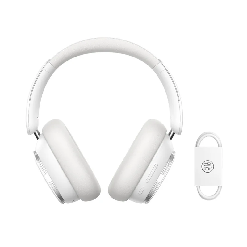 BASEUS Bowie H1 Pro Noise-Cancellation Wireless Headset LHDC Decode Headphones Low-Latency Bluetooth Earphone - White