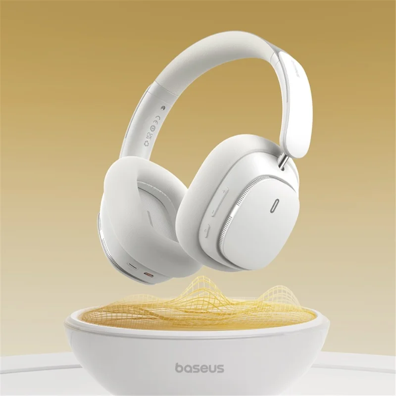 BASEUS Bowie H1 Pro Noise-Cancellation Wireless Headset LHDC Decode Headphones Low-Latency Bluetooth Earphone - White