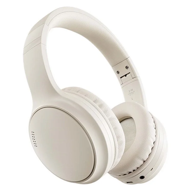 BT037 Bluetooth-compatible Noise Cancelling Headphones Over Ear ANC Wireless Deep Bass Headset - White
