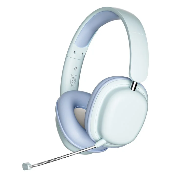 SY-T1 Over-Ear Bluetooth-compatible Headset Foldable Gaming Headphones with Plug-in ENC Microphone - Blue
