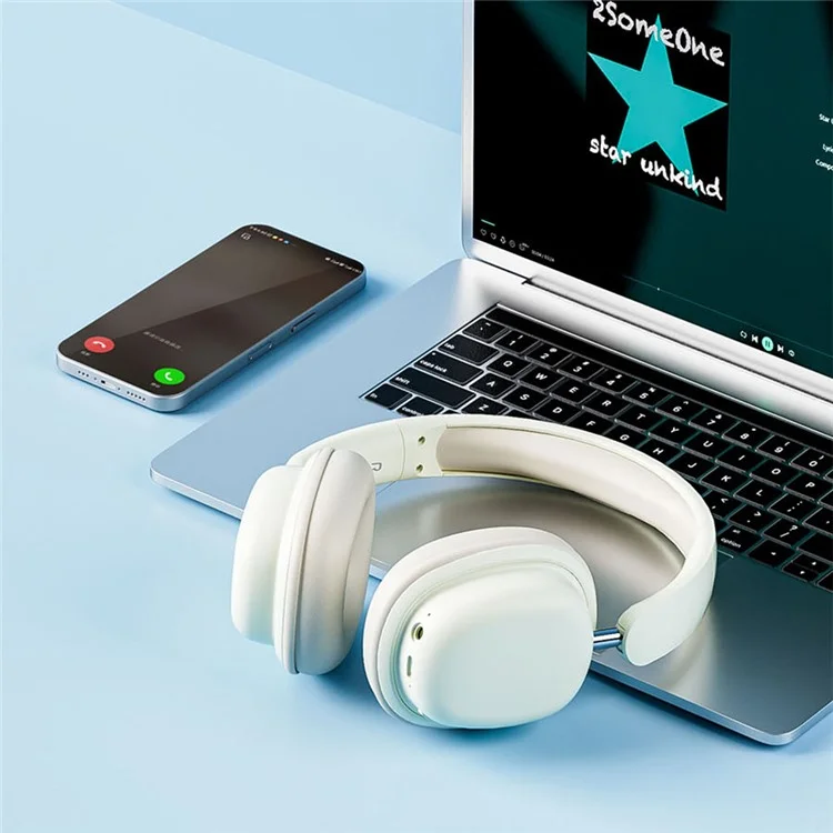 Casque Bluetooth supra-auriculaire SY-T1 pliable avec microphone ENC amovible - Rose