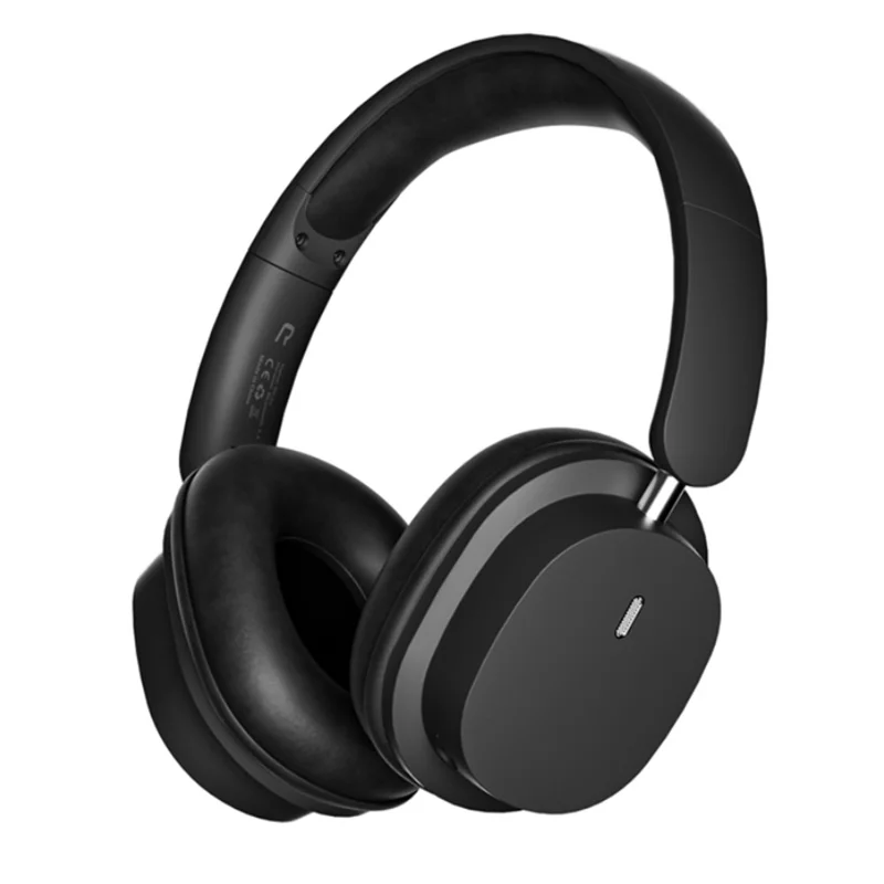 SY-T2 Wireless Over-Ear Bluetooth-compatible Headphone Foldable Headset with Built-in Noise Cancelling Microphone - Black