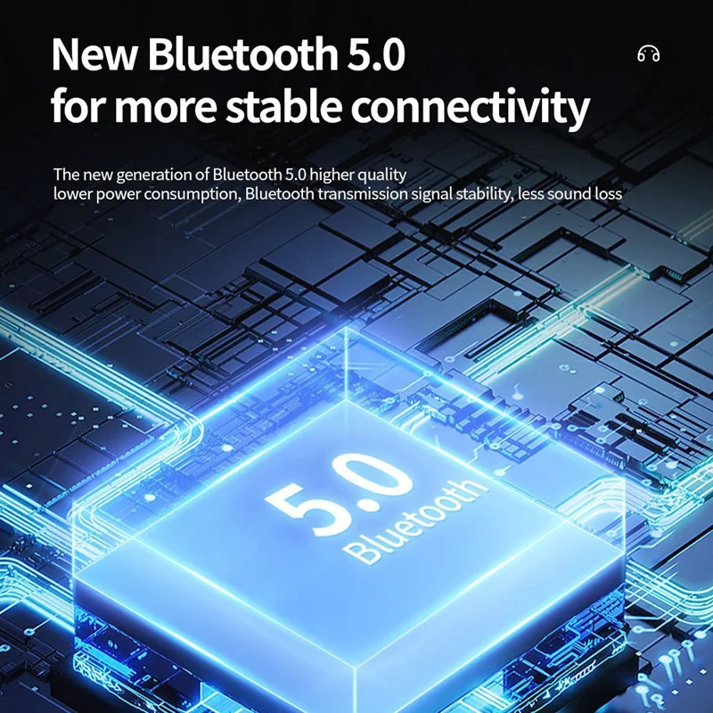 CELEBRAT A23 Bluetooth-compatible 5.0 Headphones Wireless Noise Canceling Headset Supports TF Card - Blue
