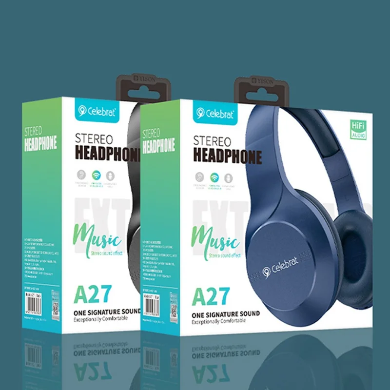CELEBRAT A27 Gaming Headset Bluetooth-compatible 5.3 Noise Cancelling Headphones - Blue