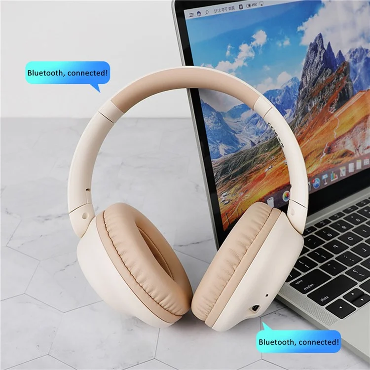CELEBRAT A32 Over Ear Headphones Deep Bass Stereo Surround Sound Wireless Headset - Light Yellow