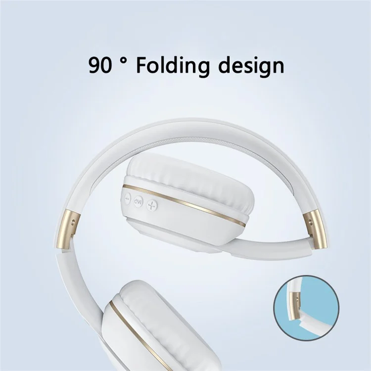 CELEBRAT B3 Bluetooth 5.0 Беспроводные наушники Over-Ear Наушники-гарнитура складные спортивные наушники - Белые